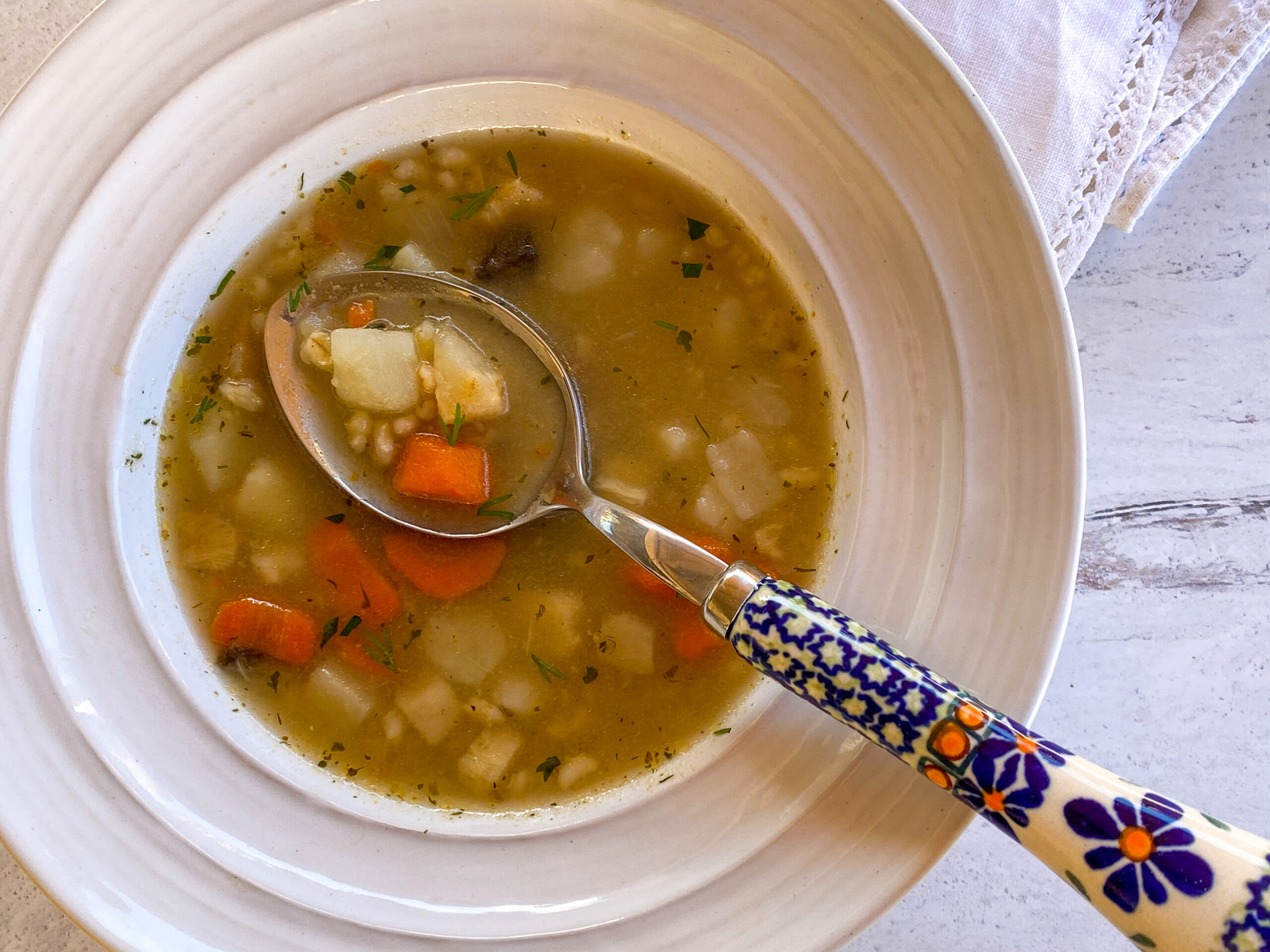 Polish Pearl Barley Soup (4-6 servings)