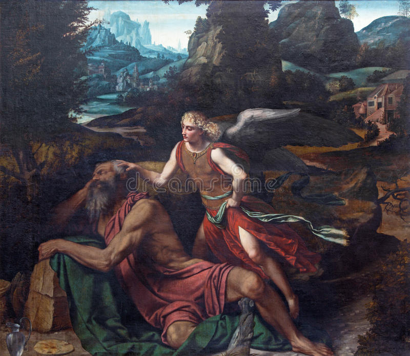 brescia-italy-painting-prophet-elijah-receiving-bread-water-angel-may-church-chiesa-di-san-giovanni-evangelista-77225927