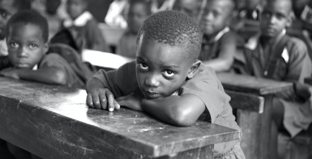 am image of children in a classrom