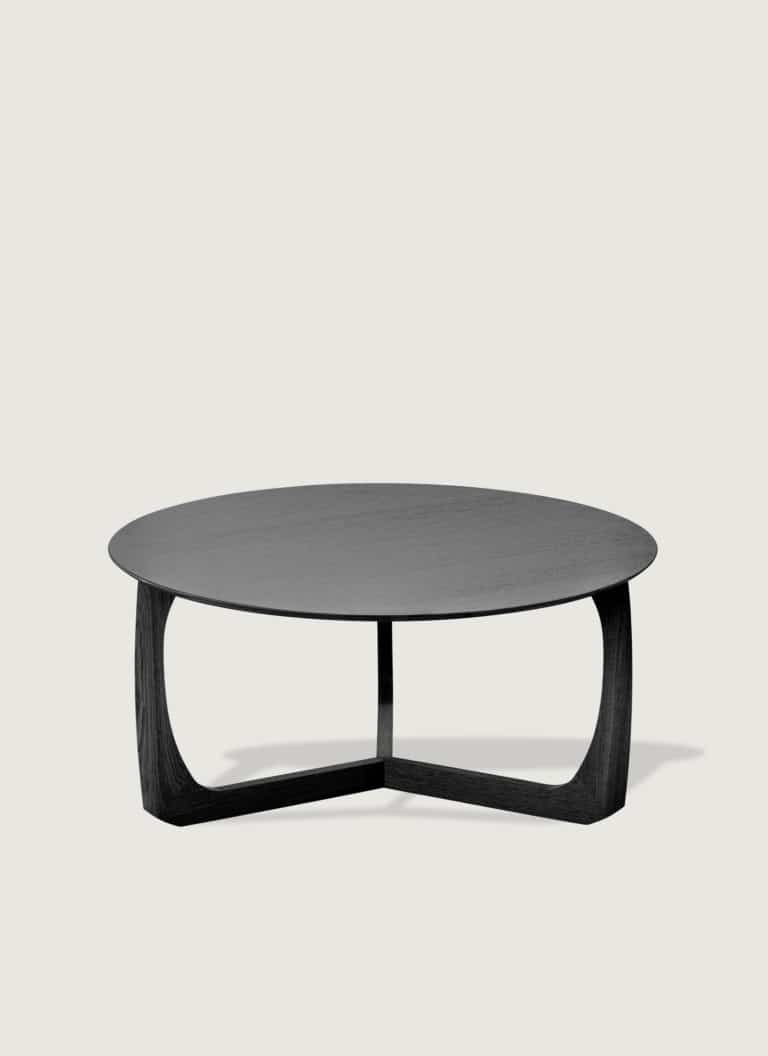 LILI Lounge table Ø90 black stained ash