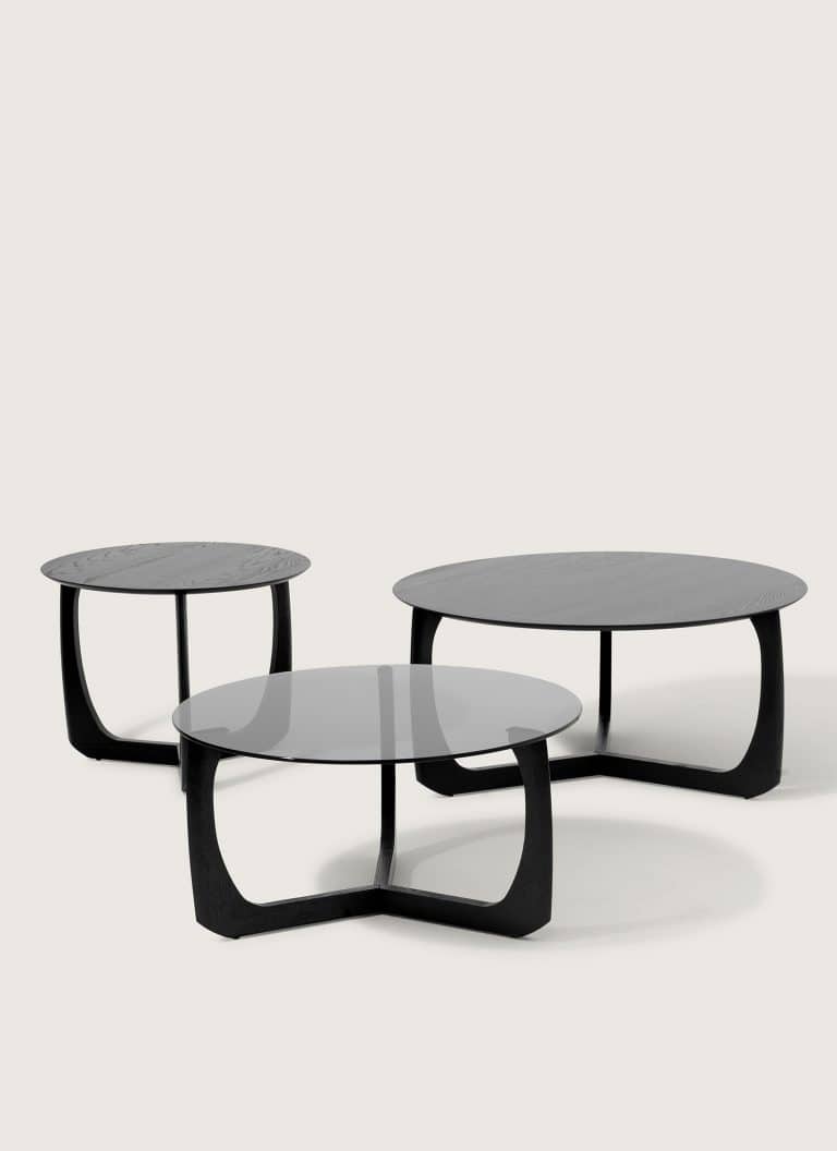 LILI Lounge table Ø75 medium Black stained ash