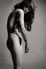 From dusk till dawn Model art covered with dirt