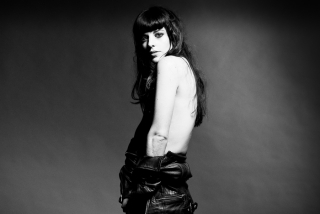 They got nothing on me Black and white photography - model topless with leather jacket