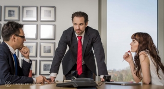 Commercial lifestyle shoot Model in business meeting