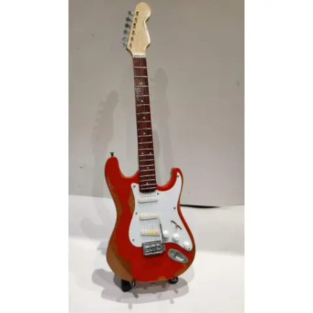 Mini Guitars : Fender Stratocaster Red Worn