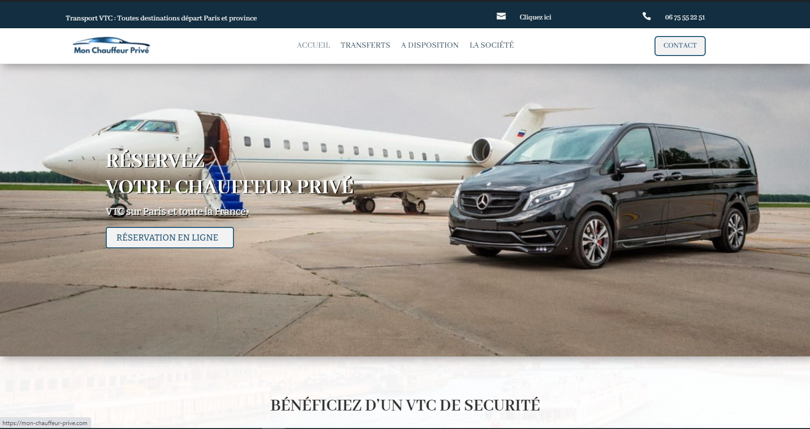 Mon Chauffeur Privé website preview