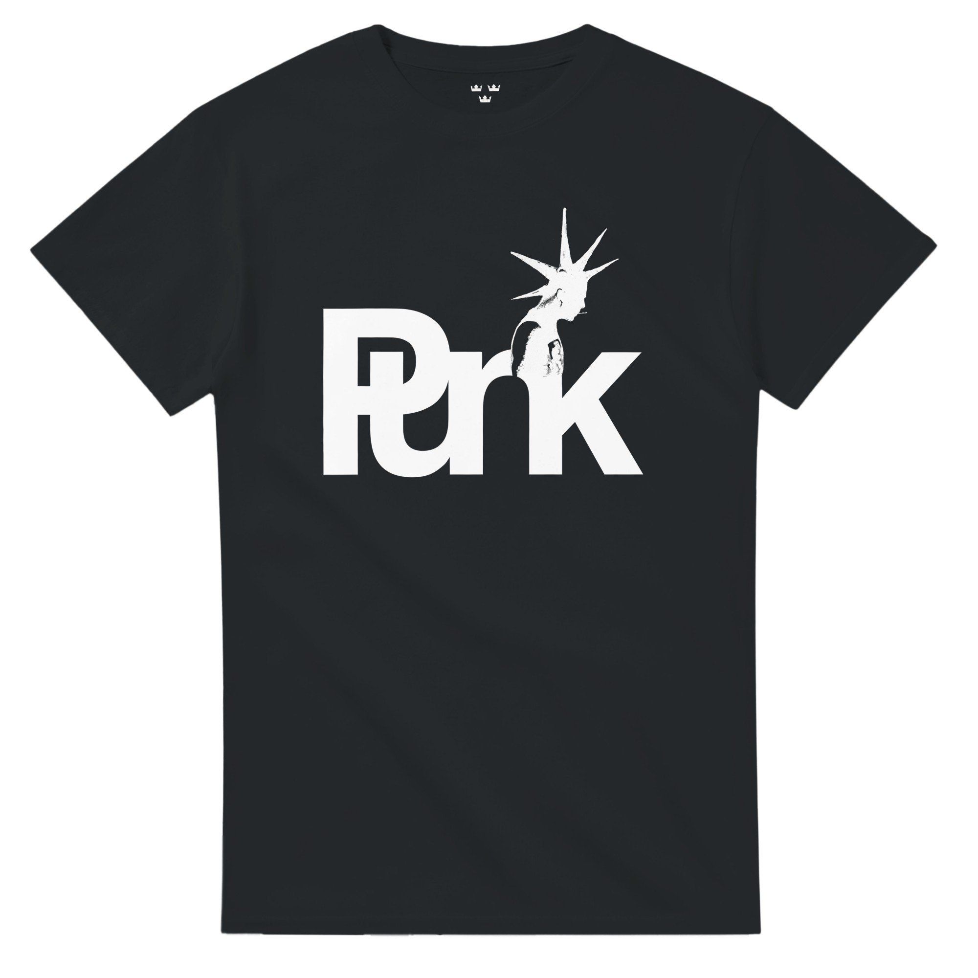 Punk Rocker Icon T-Shirt | Black Graphic Tee - MonoQrom collection