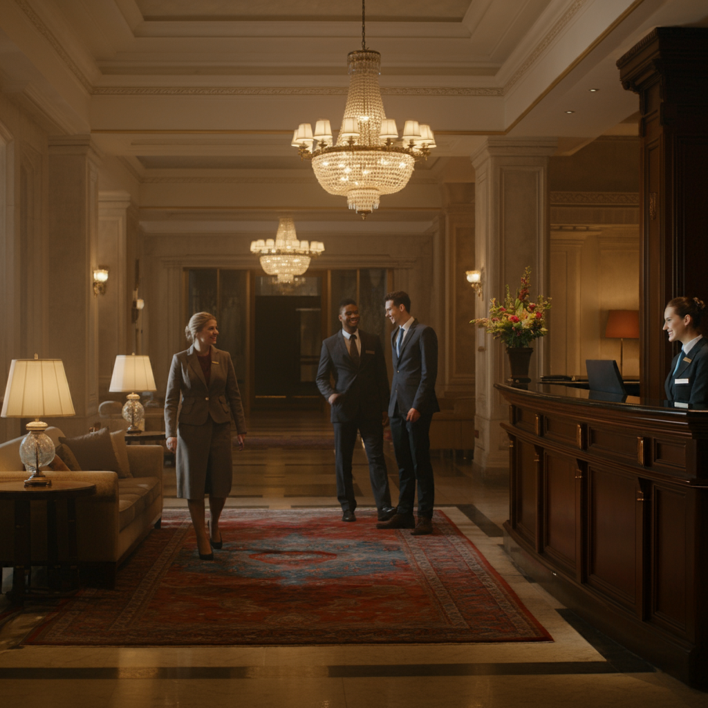 TALENT MANAGEMENT LE LUXURE HOTEL LOBBY WITH CONCIERGE SERVICE EXCELLENCE