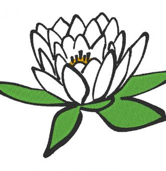 fleur de lotus motif de broderie machine