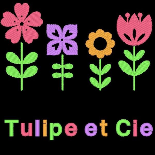 motif de broderie machine tulipe et compagnie