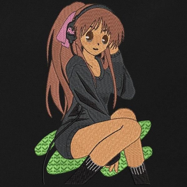 motif de broderie machine numérisation client manga fille