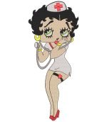betty boop infirmière motif de broderie machine de la sexy betty en tenue en uniforme d’infirmière avec un stéthoscope cadre  13 x 18 / 20 x 20 Formats des fichiers PES,CSD,EXP,HUS,SHV,VIP,XXX,DST,PCS,JEF,VP3,SEW,EMB… téléchargement immédiat