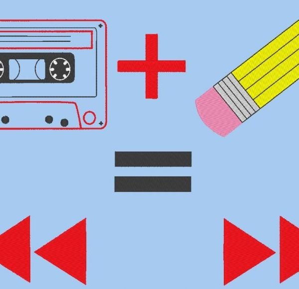 cassette audio vintage Motif de broderie machine