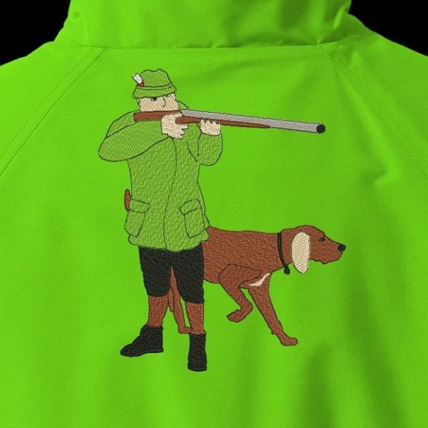 chasseur et son chien de chasse Motif de broderie machine d’un chasseur et son chien de chasse ,entrain de viser avec son fusil cadre 20 x 30 Formats des fichiers PES,CSD,EXP,HUS,SHV,VIP,XXX,DST,PCS,VP3,SEW,EMB… Téléchargement immédiat