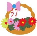 composition florale 2 Panier de fleurs avec un nœud papillon rose Motif de broderie machine cadre 20 x 20/ 10 x 10 Formats des fichiers PES,CSD,EXP,HUS,SHV,VIP,XXX,DST,PCS,JEF Téléchargement immédiat
