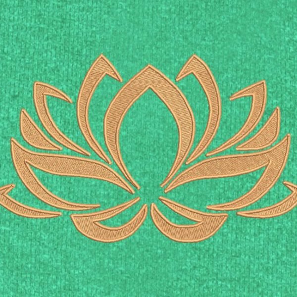 fleur de lotus 2 Motif de broderie machine cadre 10 x 10 / 30 x 20 Formats des fichiers PES,CSD,EXP,HUS,SHV,VIP,XXX,DST,PCS,JEF,VP3,SEW,EMB… Téléchargement immédiat