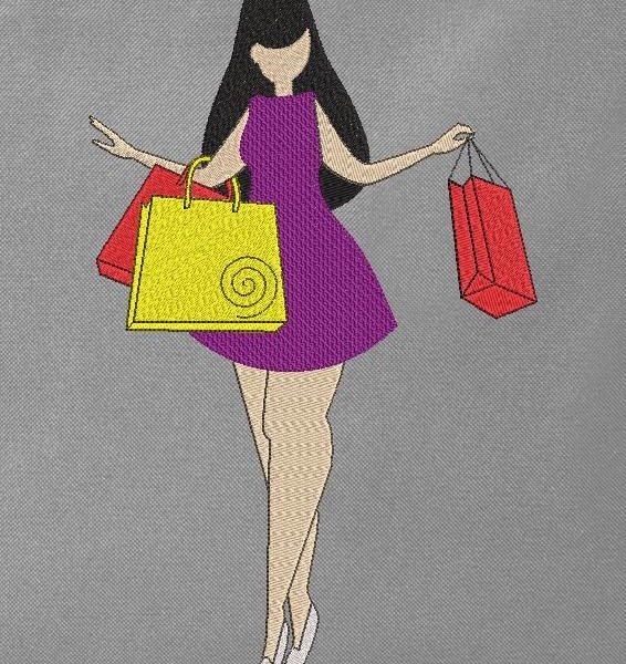 miss shopping motif de broderie machine d’une belle miss un peu ronde qui semble ravi de faire du shopping cadre 13 x 18 / 20 x 20 Formats des fichiers PES,CSD,EXP,HUS,SHV,VIP,XXX,DST,PCS,JEF,VP3,SEW,EMB… Téléchargement immédiat