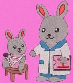 petit lapin chez le docteur motif de broderie machine d’un adorable petit lapin qui joue avec le stéthoscope du docteur lapin motif idéal pour une composition . cadre 13 x 18 / 20 x 20 Formats des fichiers PES,CSD,EXP,HUS,SHV,VIP,XXX,DST,PCS,JEF,VP3,SEW,EMB… Téléchargement immédiat