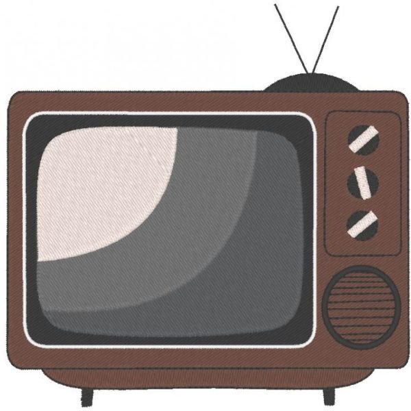 téléviseur ou télévision vintage Motif de broderie machine cadre 13 x 18 Formats des fichiers PES,CSD,EXP,HUS,SHV,VIP,XXX,DST,PCS,JEF,VP3,SEW,EMB… Téléchargement immédiat