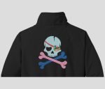 tête de mort pirate avec un cache œil multicolore Motif de broderie machine cadre 10 x 10/ 13 x 18 / 20 x 30 Formats des fichiers PES,CSD,EXP,HUS,SHV,VIP,XXX,DST,PCS,JEF,VP3,SEW… Téléchargement immédiat