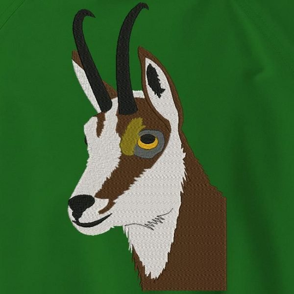 Motif de broderie machine d'une tête de chamois