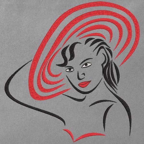 femme avec un chapeau rouge. Motif de broderie machine d’une femme avec un chapeau rouge très élégant . cadre 10 x 10 /15 x 15 / 20 x 20 . Formats des fichiers PES,CSD,EXP,HUS,SHV,VIP,XXX,DST,PCS,JEF,VP3,EMB… Téléchargement immédiat après votre paiement.