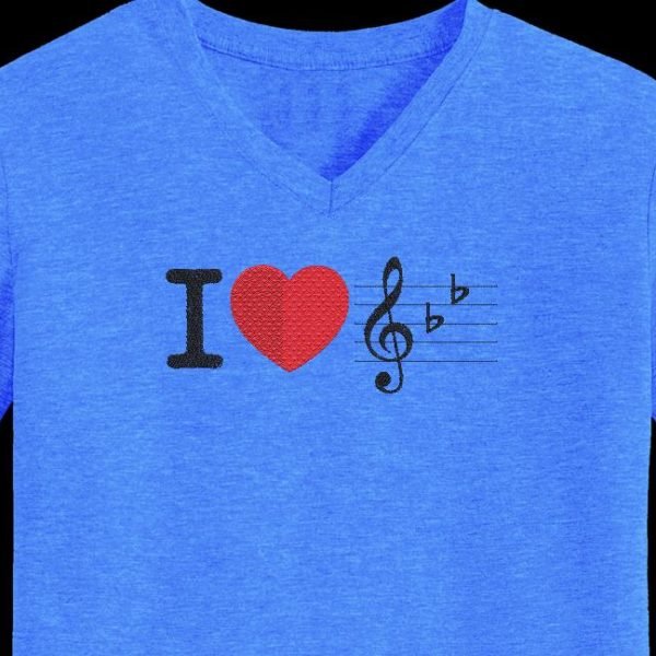 j’aime la musique. Motif de broderie machine j’aime la musique avec un gros cœur rouge. cadre 10 x 10 /13 x 18 / 16 x 26 . Formats des fichiers PES,CSD,EXP,HUS,SHV,VIP,XXX,DST,PCS,JEF,VP3,EMB… Téléchargement immédiat après votre paiement.