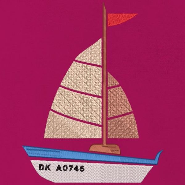 mon petit voilier. Motif de broderie machine mon petit voilier , bateau de plaisance avec son immatriculation qui commence par « DK » qui est le code pour les bateaux venant de Dunkerque. cadre 10 x 10 /13x 18/20 x 20 /30 x 20 . Formats des fichiers PES,CSD,EXP,HUS,SHV,VIP,XXX,DST,PCS,JEF,VP3,EMB… Téléchargement immédiat après votre paiement.
