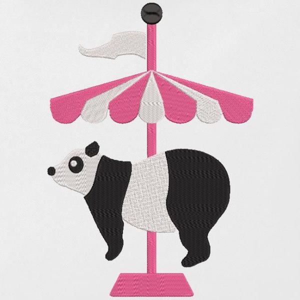 panda circus. Motif de broderie machine panda circus qui représente un joli panda sur un carrousel. cadre 10 x 10 /13x 18/30 x 20 . Formats des fichiers PES,CSD,EXP,HUS,SHV,VIP,XXX,DST,PCS,JEF,VP3,EMB… Téléchargement immédiat après votre paiement.