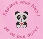 reposez vous bien. Motif de broderie machine humoristique « reposez vous bien » bébé semble dire à ses parents que la nuit va être longue ! . cadre 10 x 10 /20 x 20 / 24 x 24 cm . Formats des fichiers PES,CSD,EXP,HUS,SHV,VIP,XXX,DST,PCS,JEF,VP3,EMB… Téléchargement immédiat après votre paiement.
