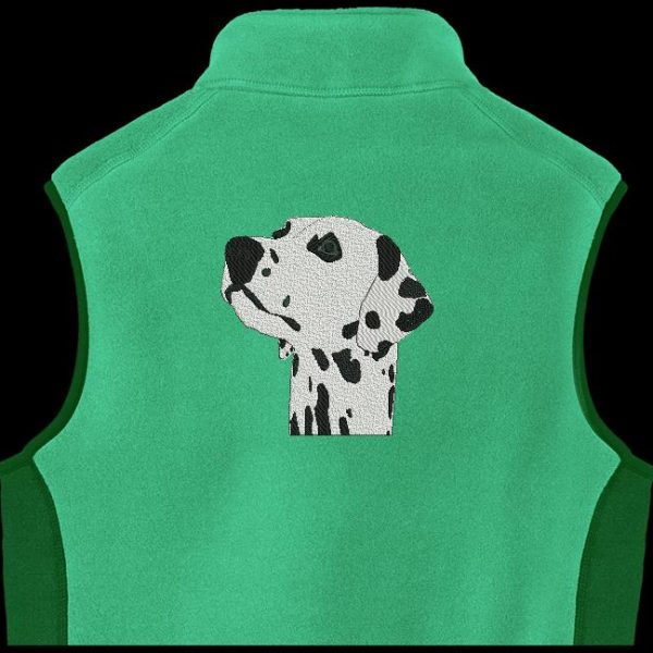 tête de dalmatien. Motif de broderie machine d’une jolie tête de dalmatien . cadre 10 x 10 /13 x 18 /20 x 20. Formats des fichiers PES,CSD,EXP,HUS,SHV,VIP,XXX,DST,PCS,JEF,VP3,EMB… Téléchargement immédiat après votre paiement.