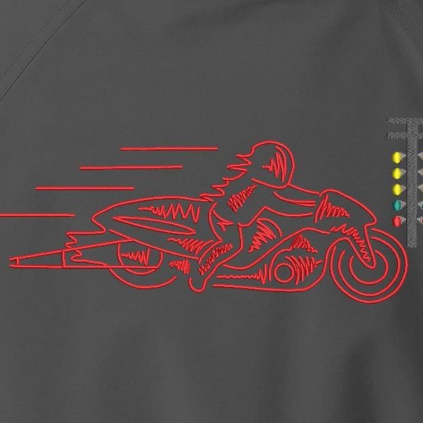 dragster moto motif de broderie machine personnalisé