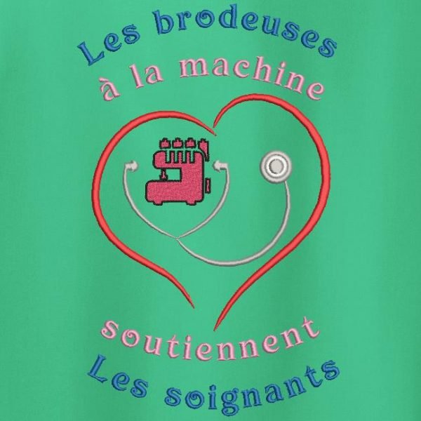 logo aide soignants broderie machine