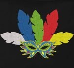 joli masque de carnaval avec de belles plumes