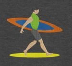 surfeur sur la plage