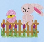 lapin et poussin de pâques