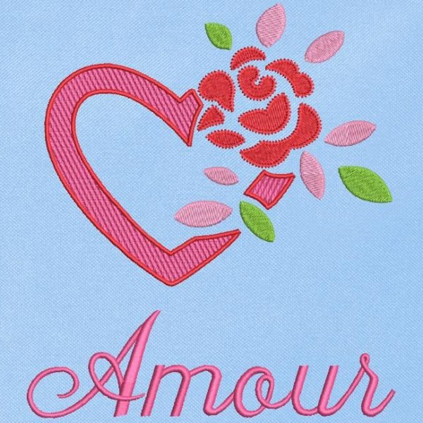 cœur et rose amour
