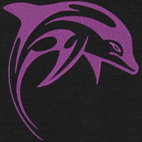 silhouette de dauphin tribal