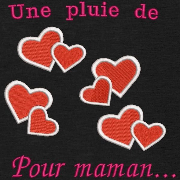 une pluie de cœurs pour maman