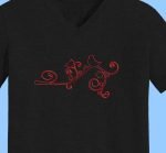 oiseau et fleurs redwork
