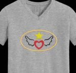 cœur avec ailes appliqué