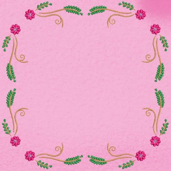cadre fleuri arabesque 1