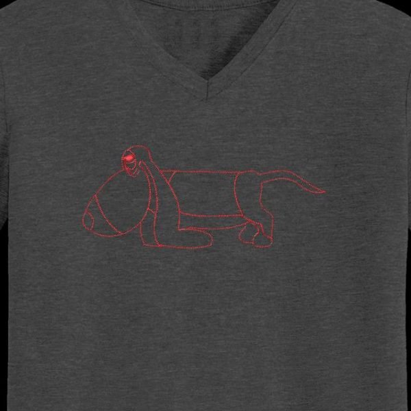 basset hound redwork