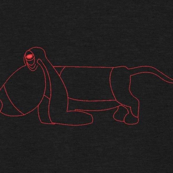 basset hound redwork
