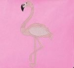 flamant rose de profil