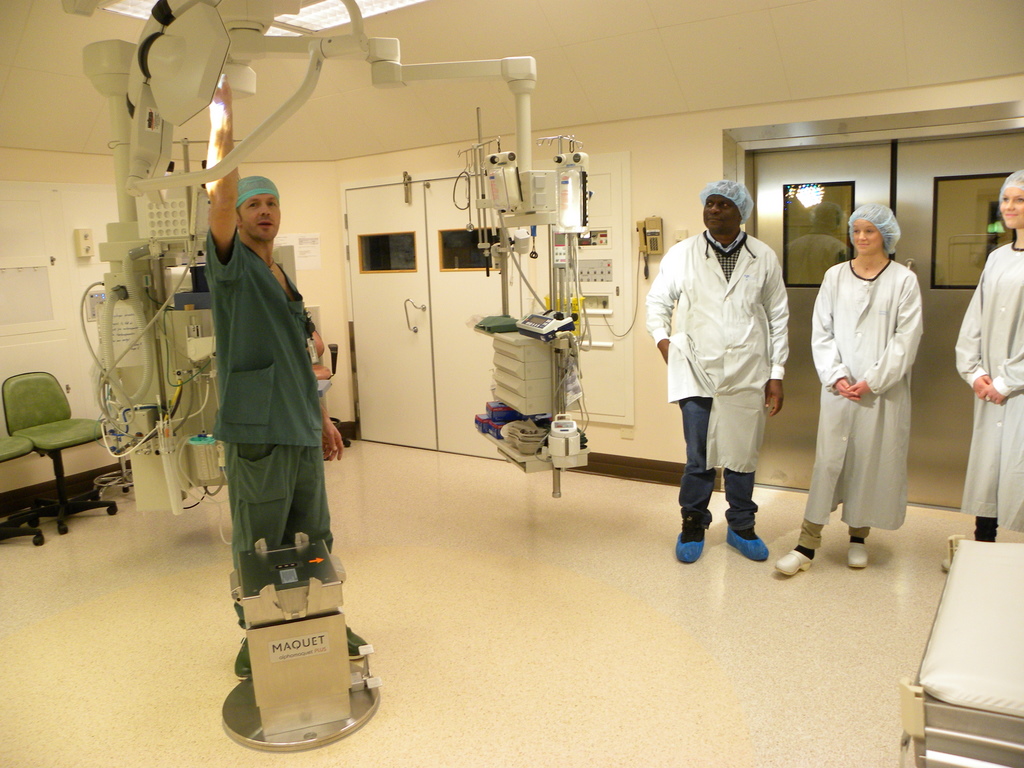 Southern Alvsborg Hospital Operation tour Nurse Ulf Lewin Mr Musaka and Almås students