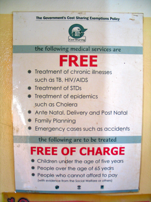 Mpongwe Mission Hospital Fee restrictions