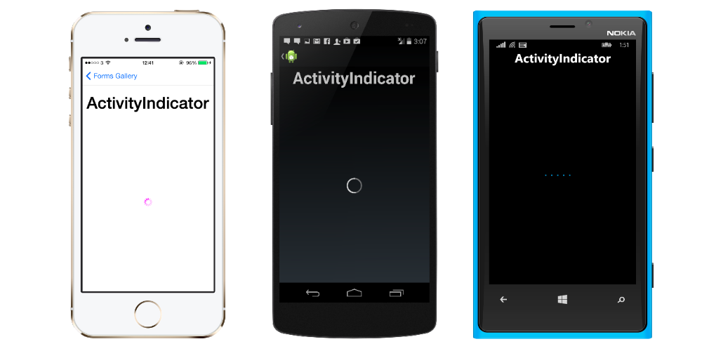 default activity indicator screenshots