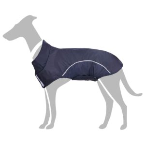 Hunde Regnfrakk Med Refleksstrimler Polyester Marineblå 3Xl