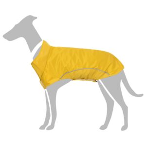 Hunde Regnfrakk Med Refleksstrimler Polyester Gul M